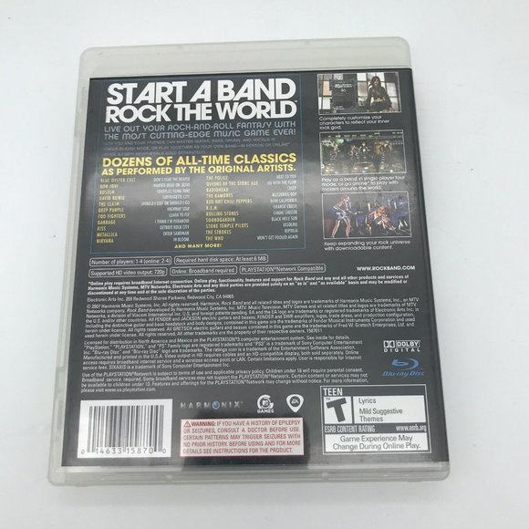Rock Band (Sony PlayStation 3, 2007) Complete in Box CIB Tested & Working - Picture 2 of 3